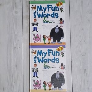My Fun With Words Kids Picture Dictionary Set Of 2 HARDCOVER Books